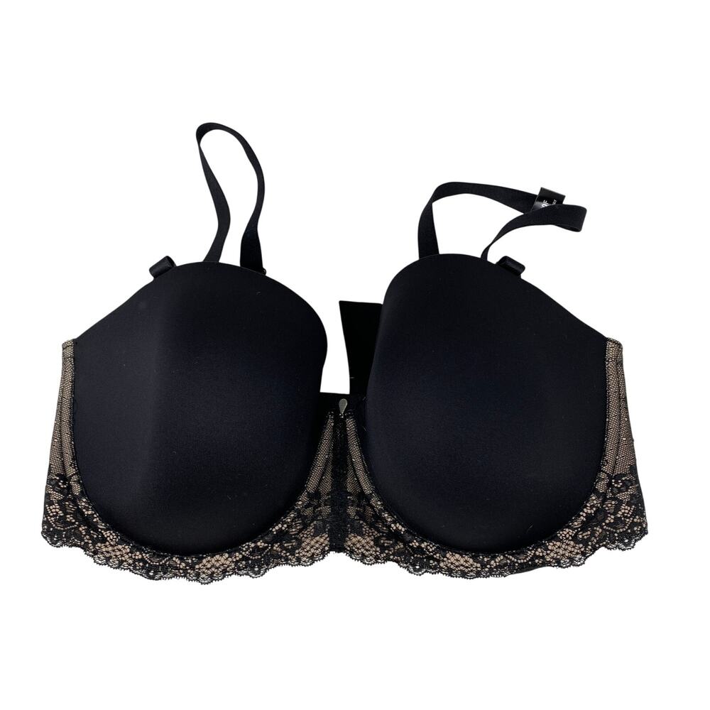 Torrid Multi-Way Bra Womens Size 40F Black Tan With Lace NEW